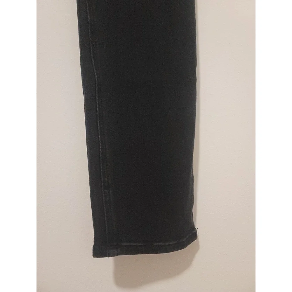 Lee Women's Slim Fit Skinny Leg Mid Rise Jeans 12 Short Stretch Dark Wash Black